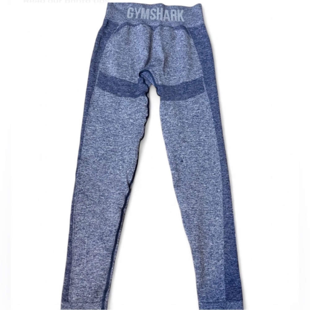 Gymshark Vital Seamless Leggings Blue Marl High Waisted Compression Fit
